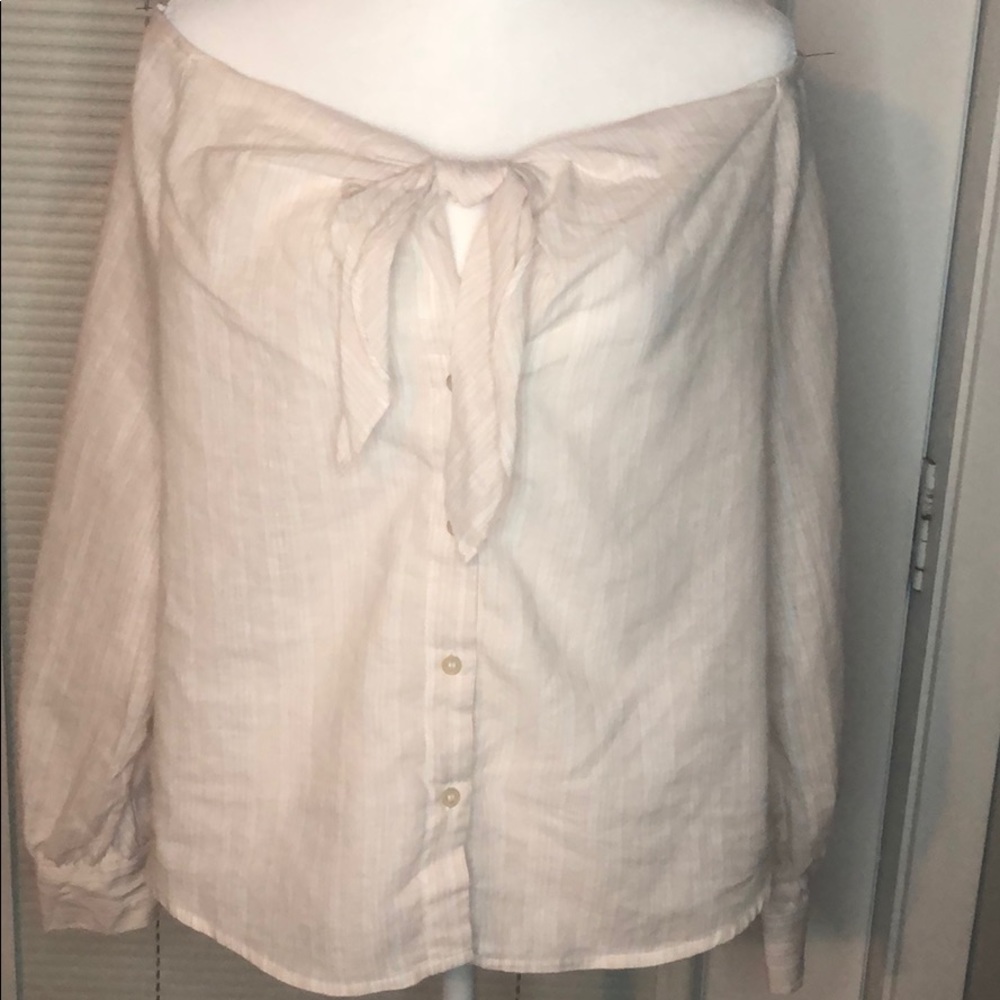 Linen off-shoulder top